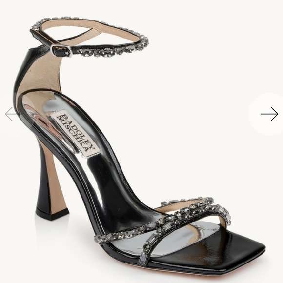 Badgley Mischka Ziana Stiletto Gemstone Straps Size 6.5 - Picture 1 of 13